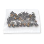 Пуговицы на ножке 16L (10мм) со стразом, металл (OB бронза), 36 шт, ME 625