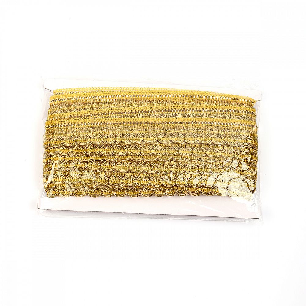 Тесьма отделочная 30 мм / 13.71 метров, TBY 10578 цв.золото