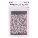Кружево шантильи (реснички) 150 мм / 5х3 м, пудровый, Blitz LCE-31SH