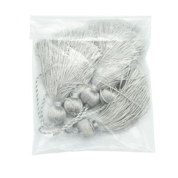 Кисти шторные 70.0 мм, вискоза, цв.230 серебро, 5 шт