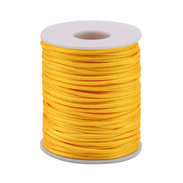 Шнур атласный корсетный ⌀2.0 мм / 45.7 метров, 6 лимонный
