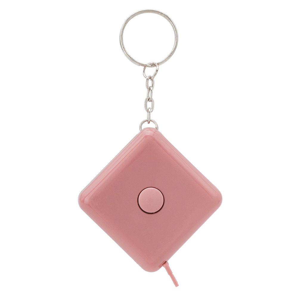 Сантиметровая лента-рулетка квадратная 150 см, розовый, 1 шт