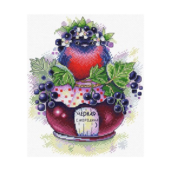 Набор для вышивания нитками МП Студия, Певчая смородинка 18х22см