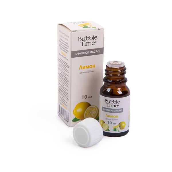 Эфирное масло 10 мл, Лимон, Bubble Time EFIR-0910