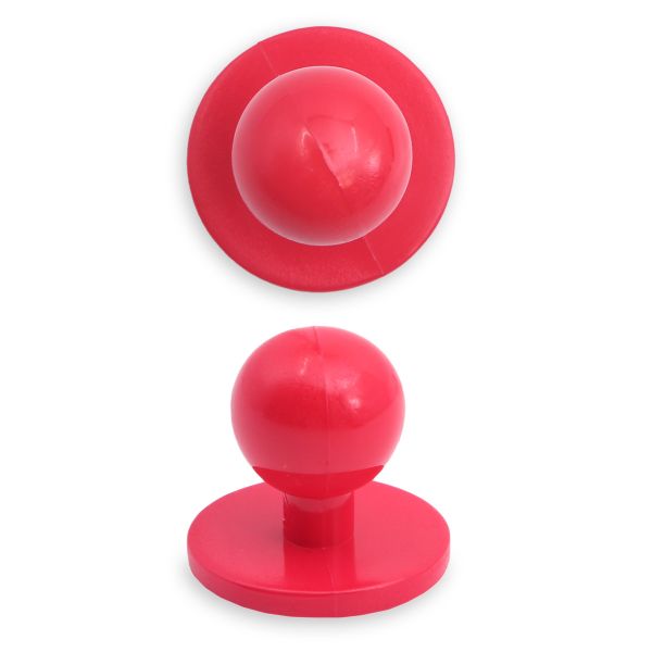 Пуговицы Пукли для поварских курток 12 шт, 10мм (d основания=18мм, h=16мм) (красный)