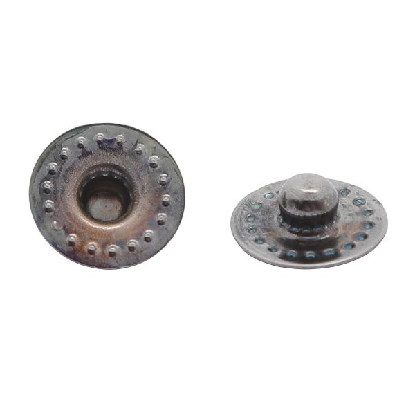 Кнопка Альфа (S-образная) ⌀10.0 мм, ≈144 шт, СТАЛЬ, черный никель, NEW STAR