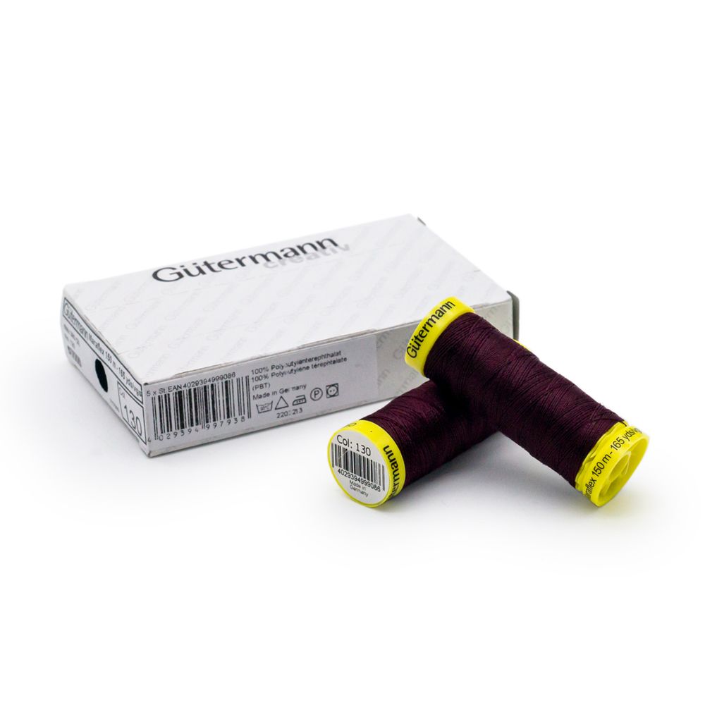 Нитки для трикотажа Gutermann Maraflex, 150м, 130 т.марсала, 5 катушек