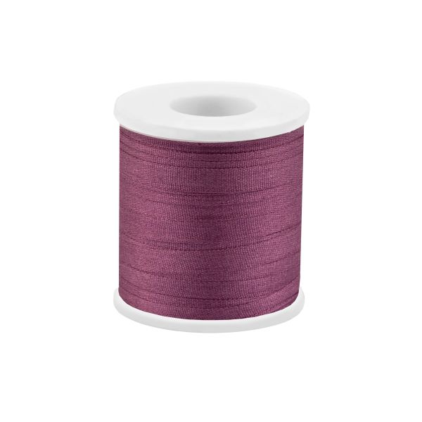 Лента (тесьма) шелковая 4.0 мм / 45.5±0.5 метров, №151 бордово-коричневый, Gamma SR-4