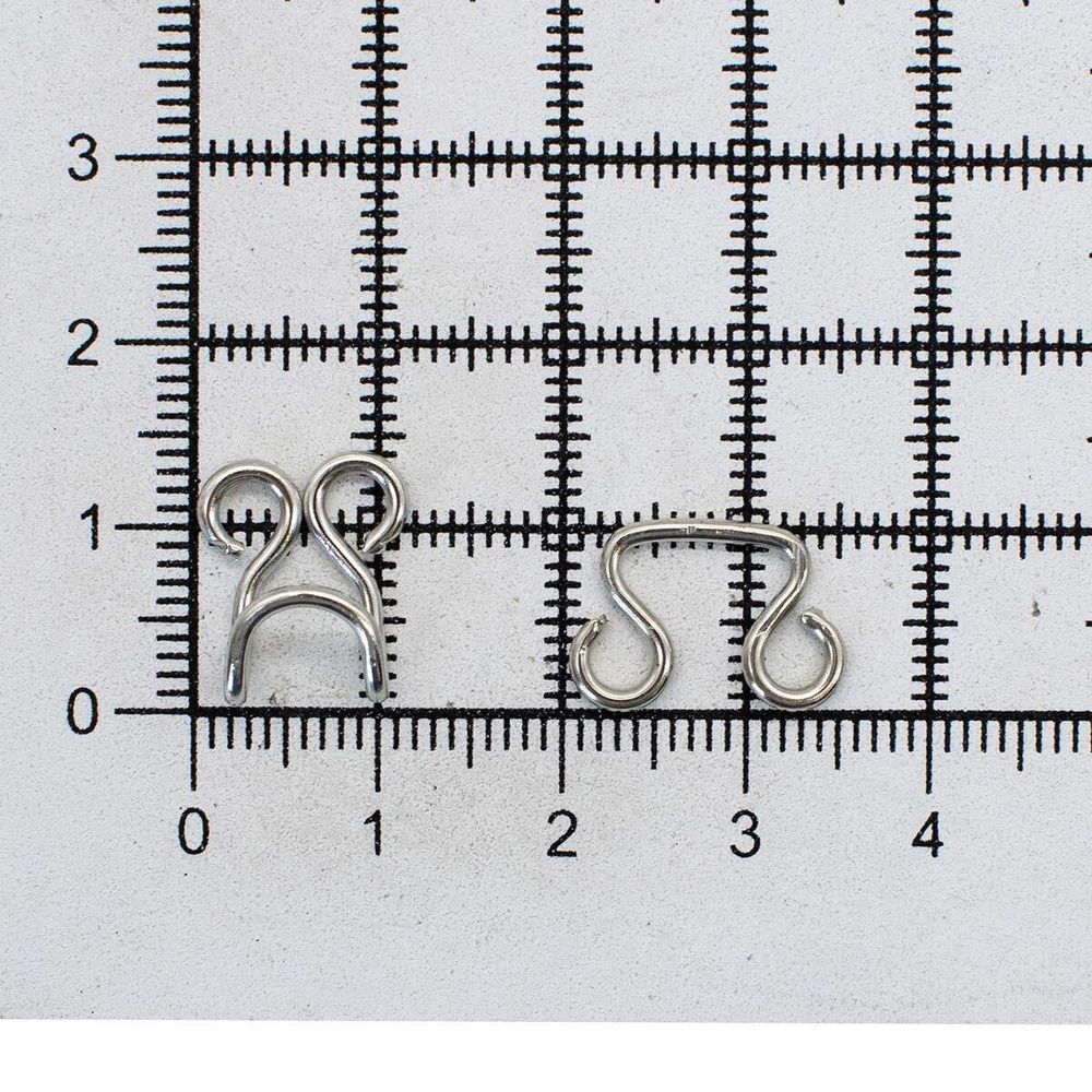 Крючки пришивные 20х15 мм, никель мет, 50 шт, BIG