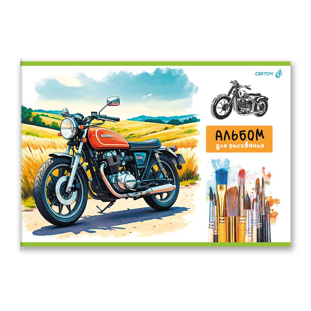 Альбом для рисования выбор.лак, 100 г/м², A4 29.5х20.2 см, 24 л. на скобе 5 шт, 01702 МИКС Нарисуй мечту, Светоч А255