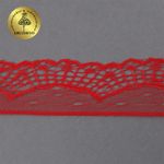 Кружево отделочное в стиле "трикотаж" 30 мм, уп.27.4 м, цв.03 красный