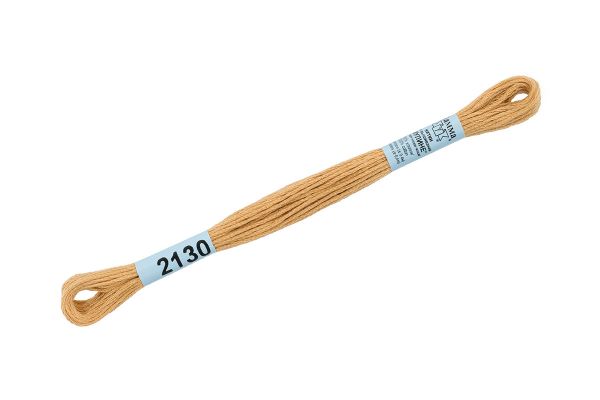 Мулине Gamma 100% хлопок, цв.2130 золотистый, 24 мотка по 8 метров