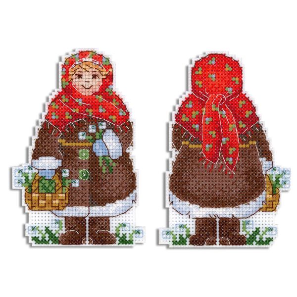 Набор для вышивания нитками МП Студия, Советские ребята. Таня 11х7 см