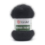 Пряжа YarnArt (ЯрнАрт) Mohair trendy / уп.5 мот. по 100 г, 220м, 102 черный