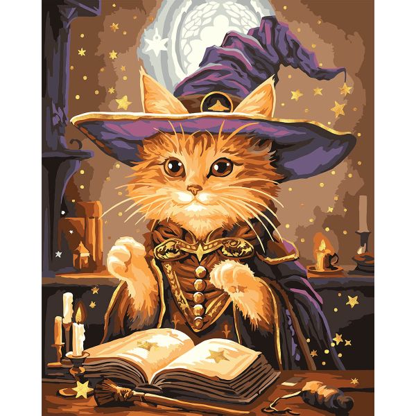 Картина по номерам Русская живопись H219, Пушистый волшебник 40х50 см