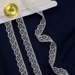 Кружево отделочное в стиле "трикотаж" 12 мм 150-2 цв.02 молочный, 27.4 м