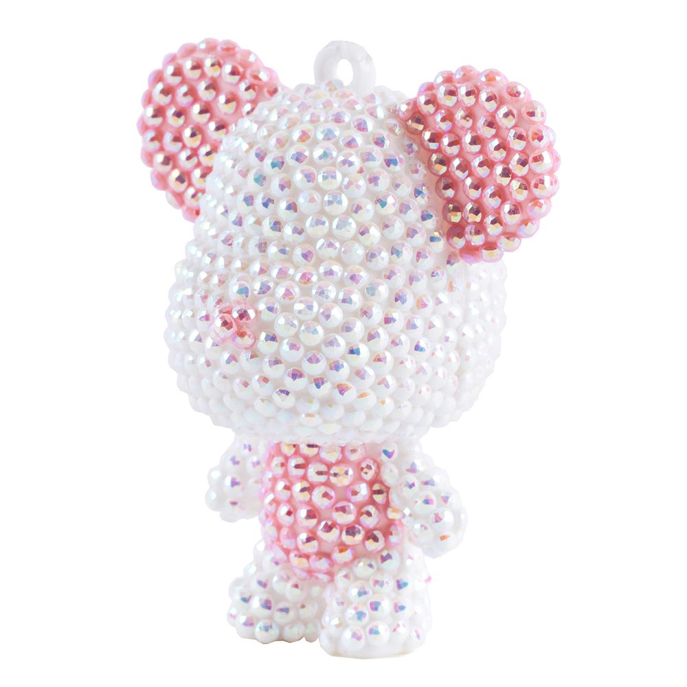 Алмазная (кристальная) мозаика Фрея ALVF-003, брелок белый мишка, 5.5х6.5 см