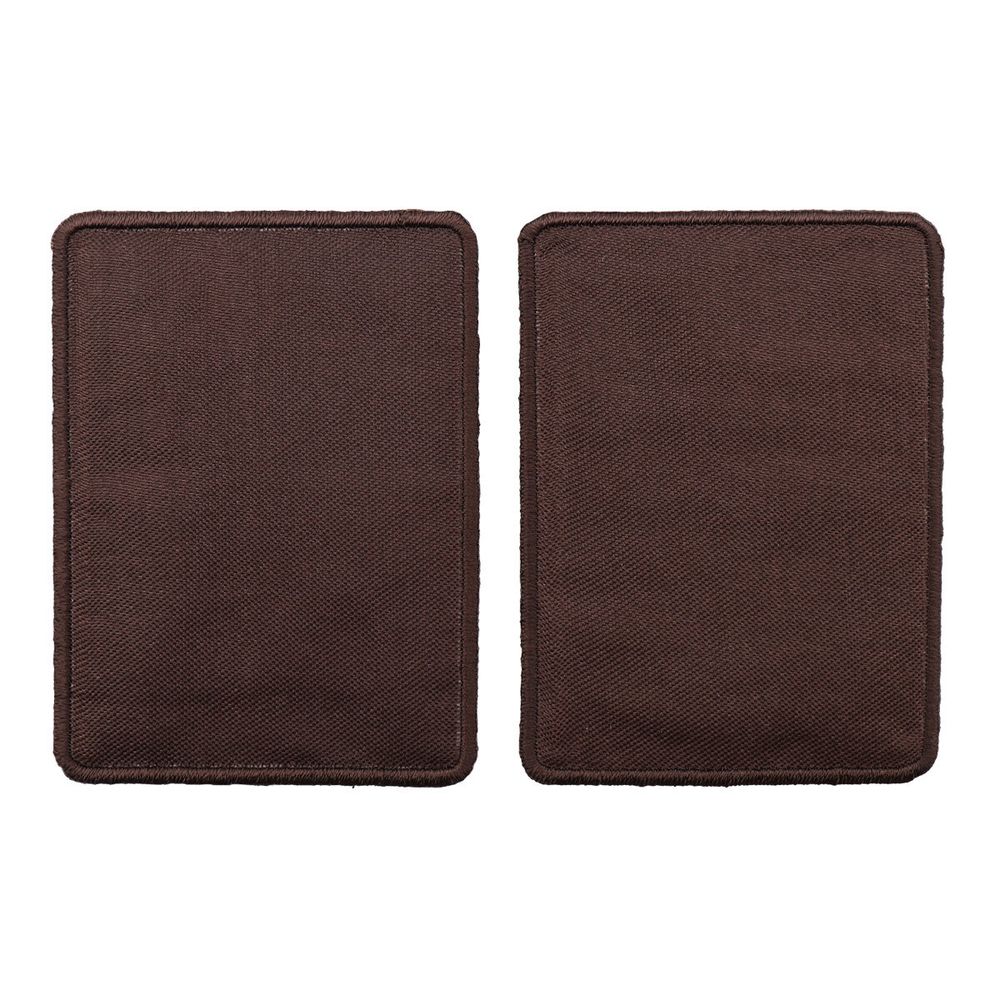 Термоаппликация Прямоугольник 9,5х4,5см, уп. 2 шт, цв.коричневый