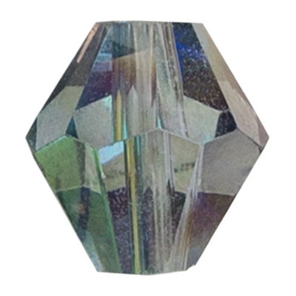 Бусины стекло 4х4 мм, нить 34 шт, №36 серо-синий, Zlatka GBA-01