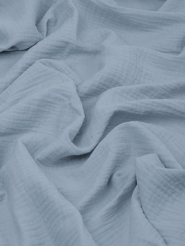 Муслин 125 г/м², 130 см / 2 метра, TBY.Mus.24723.54.2, цв.54 св.серый