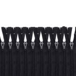 Молния спираль (витая) Т10 (10 мм) 1 зам., разъем., 70 см, черный, 10 шт