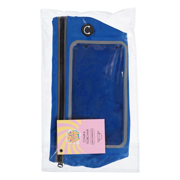 Сумка поясная для телефона 20х9 см, №02 синий, Lol&Pop LLP-307