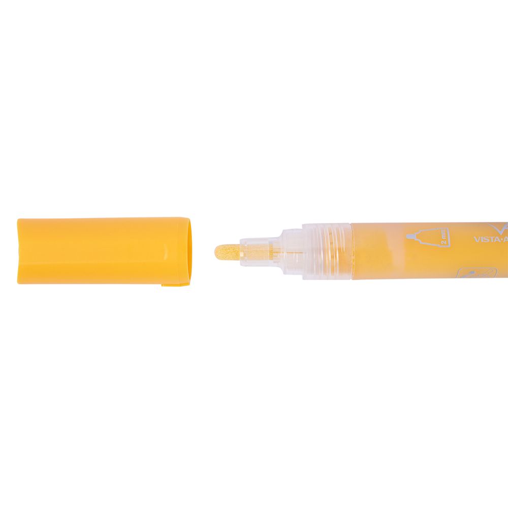 Маркер акриловый 2 мм, перо круглое, 10 шт, Y416 неаполитанский желтый/Neapolitan yellow, AMV-01 Vista-Artista