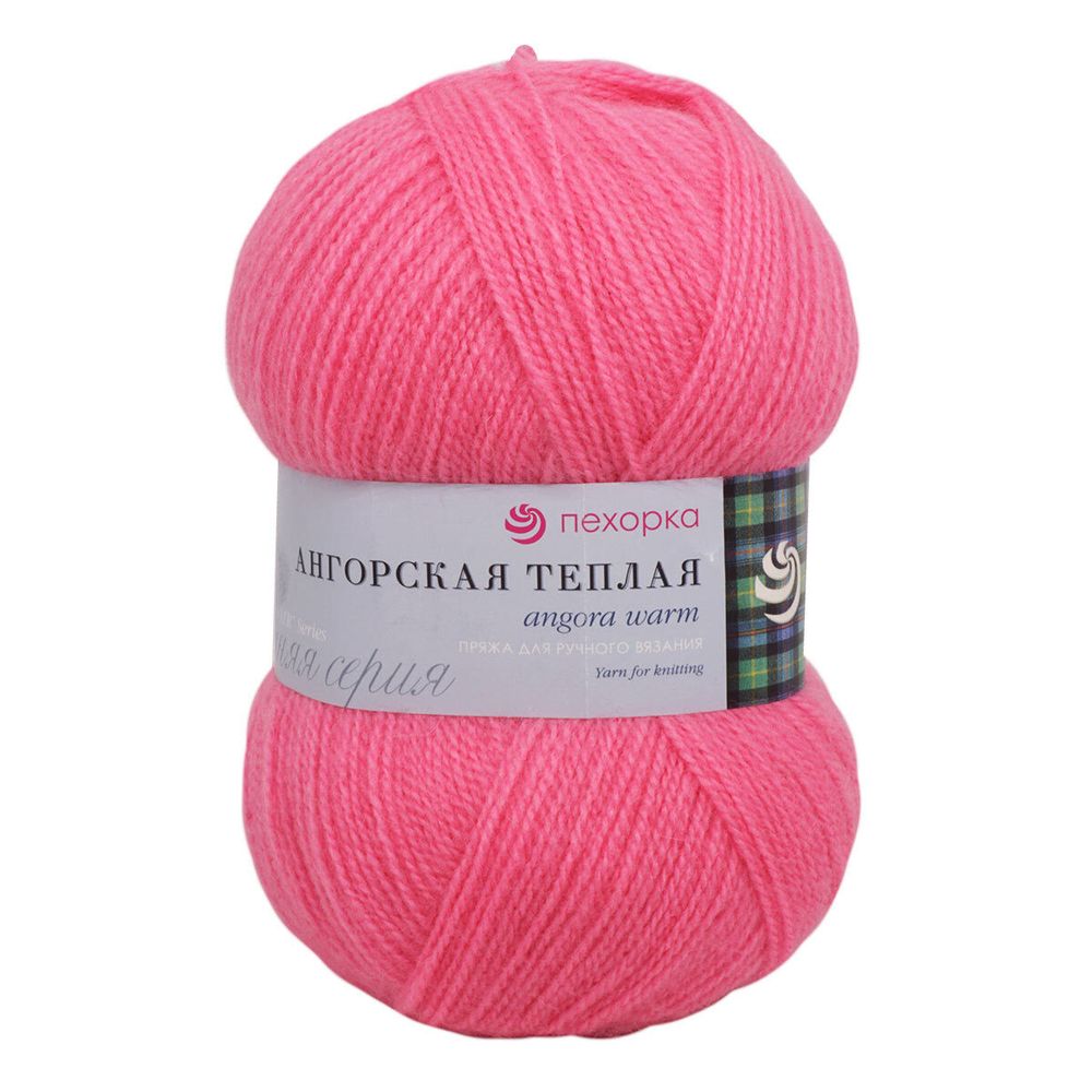 Пряжа Пехорка Ангорская теплая / уп.5 мот. по 100 г, 480 м, 11-Яр. Розовый