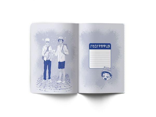 Тетрадь со справочным материалом АниМания, выборочный лак, A5+ 48 л. на скобе 65 г/м², белизна 100%, 10 шт, клетка, 000561 География, Светоч 48ТПСКа5_4_2_1