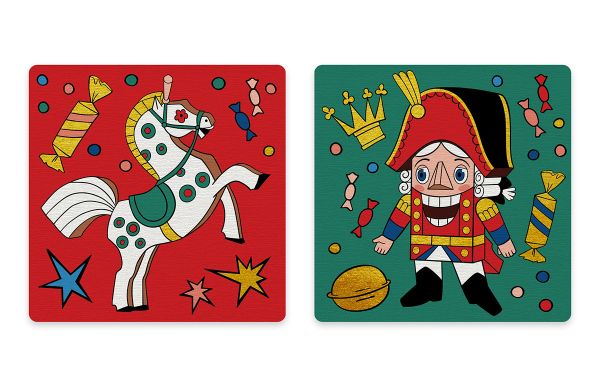 Картина по номерам Фрея, Союзмультфильм. Щелкунчик из сказки, на магните, 9х9 см