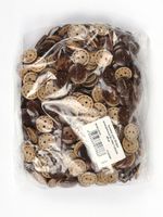 Пуговица кокос 2 прокола 24L=15 мм, TBY.B312 цв.натуральный, 400 шт