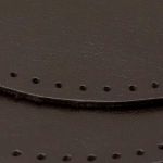 Заплатки пришивные из кожи, круг ⌀8см с перфорацией, 2 шт, 100% кожа, 03 темно-коричневый, 9121