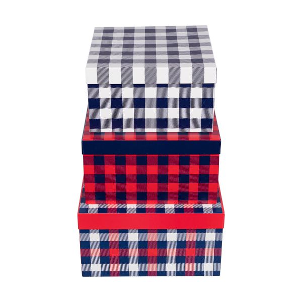 Набор подарочных коробок, 3 шт, 03 Клетка, Stilerra SBOX-S5-3