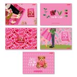 Альбом для рисования 100 г/м², A4 29х20.5 см, 48 л. на скобе, 5 шт, 000264 Время любви, Светоч 48АЛСК4_1_3_9