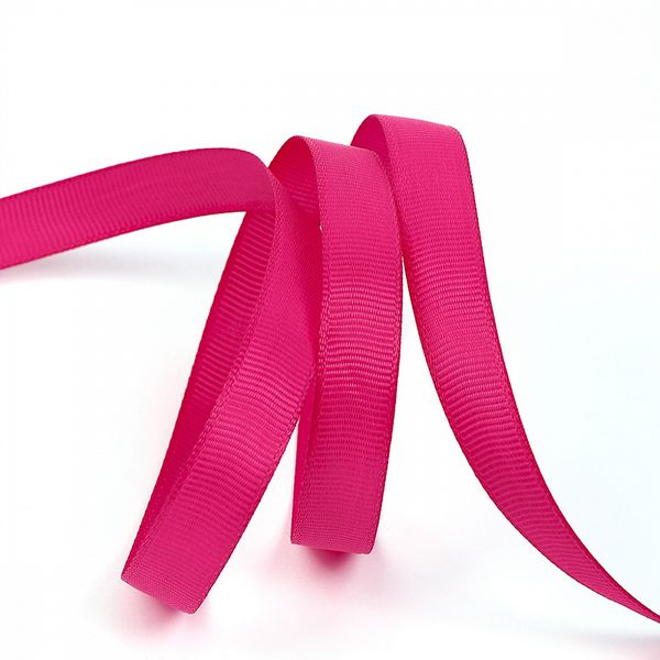 Лента репсовая (в рубчик) 12.0 мм, 187 (044) фуксия, уп. 27,4м