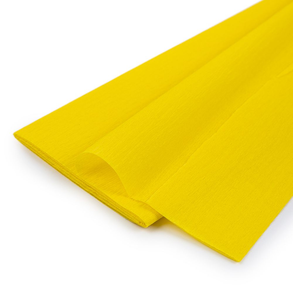 Бумага гофрированная (креповая) 20 г/м², 5 шт по 50 см / 2 метра, 30 желтый, Blumentag REP-43