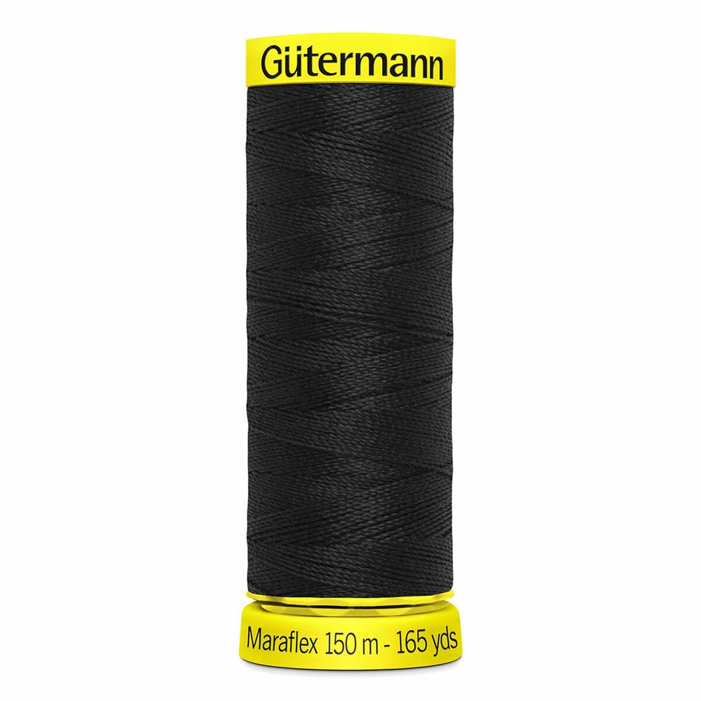 Нитки для трикотажа Gutermann Maraflex, 150м, _000 черный, 5 катушек