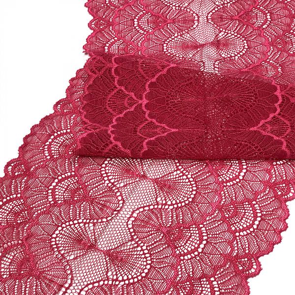 Кружево бельевое эластичное 195 мм / 3 м, 8034 цв.S261 лесная ягода, Kruzhevo