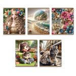 Тетрадь ученическая общая, глянцевый сплошной лак A5+ 48 л. на скобе 65 г/м², белизна 100 %, 10 шт, клетка, 01114 Микс-Чудное мгновенье, Светоч Т71