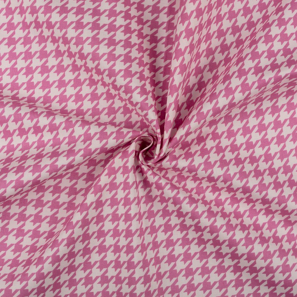 Ткань для пэчворка Peppy Бабушкин сундучок, рулон 112 см / 5 метров, БС-25 гусиная лапка я.розовый, Peppy