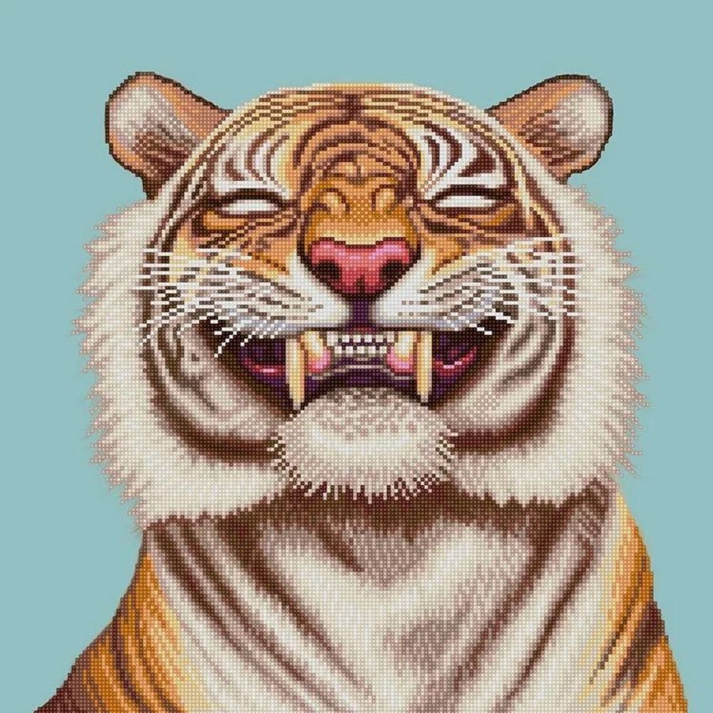 Рисунок для вышивания бисером Конек 1449 Саблезубый тигр 40х40 см