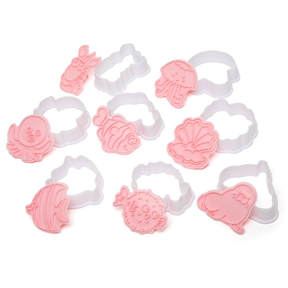 Набор вырубок для печенья пластик, 8 шт, №4 Морские обитатели, S-Chief SHF-0353