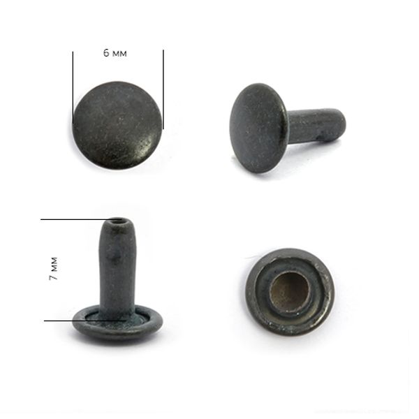 Хольнитены двухсторонние ⌀6 мм, h=6 мм, сталь, New Star №0, цв. оксид уп. ≈2000 шт