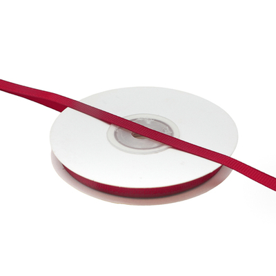 Лента репсовая (в рубчик) 6.0 мм, 028 т.красный, уп.18,28 м