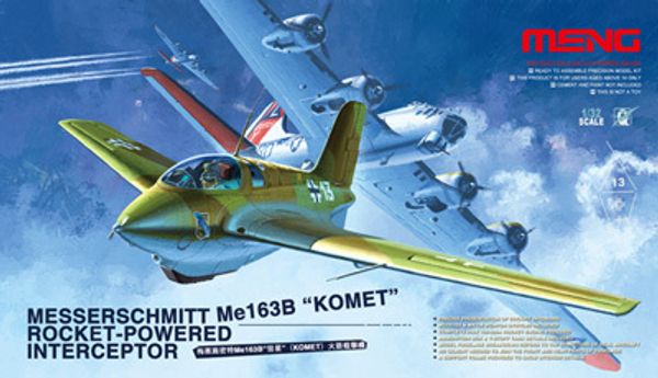 Модель сборная: самолет /РП/, Messerschmitt Me163B Komet Rocket-Powered Interceptor 1/32, Meng QS-001