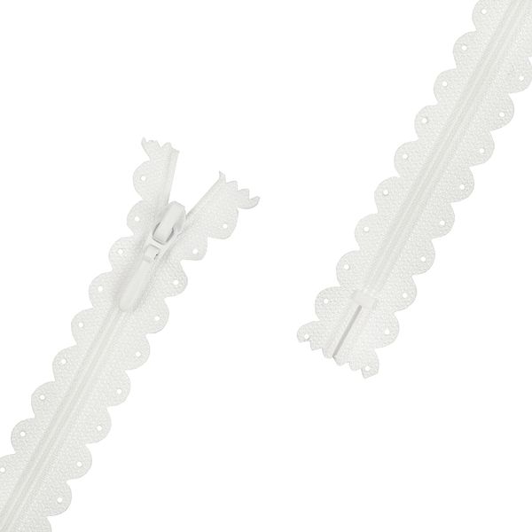 Молния спираль (витая) Т3 (3 мм) 1 зам., н/раз., 50 см, 001 белый, DKM Gamma, 5 шт