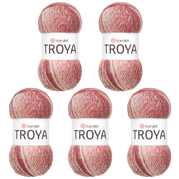 Пряжа YarnArt (ЯрнАрт) Troya / уп.5 мот. по 100 г, 250 м, 2105 секционный