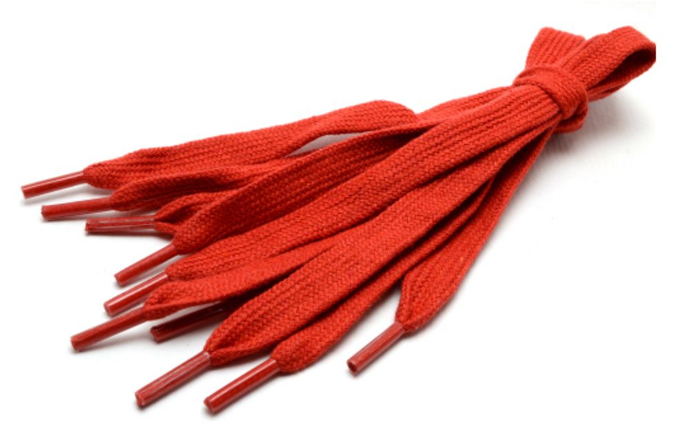 Шнурки хлопковые 8 мм, 120 см, 1 пар(a), №07 красный, Gamma ХБ-321/8