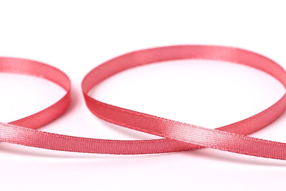 Лента атласная 1-сторонняя 6.0 мм / 33±2 метра, №025 т-розовый, в термоплёнке, Gamma