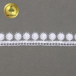 Кружево гипюр (плетёное) 20 мм, диз. 145, цв.01 белый, уп. 9 м, Kruzhevo